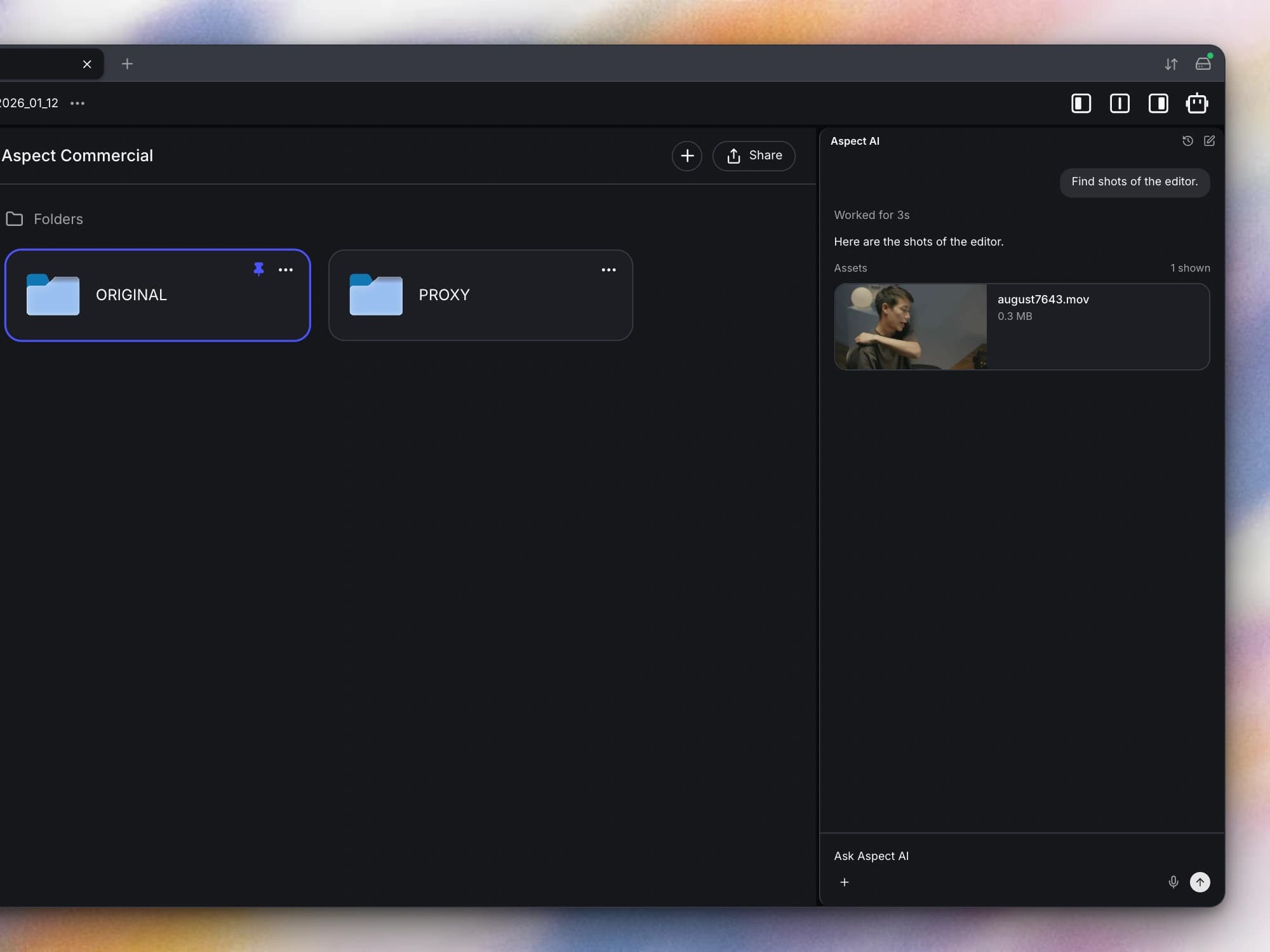 Search your library through a conversation with Aspect.