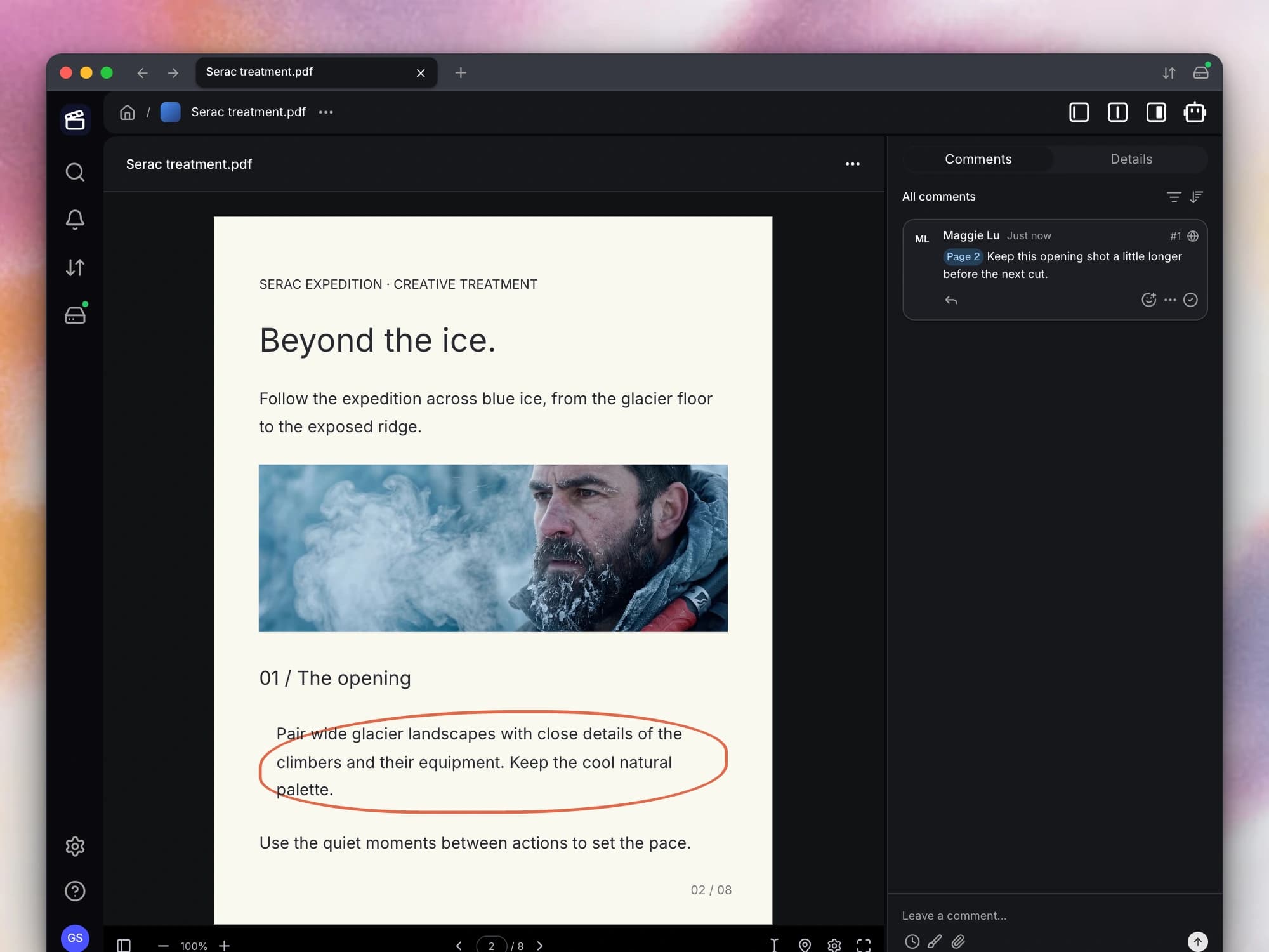 Keep highlighted text, annotations, and feedback attached to the relevant page.