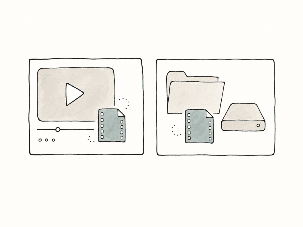 Two separate work areas each containing a copy of the same filmstrip file.