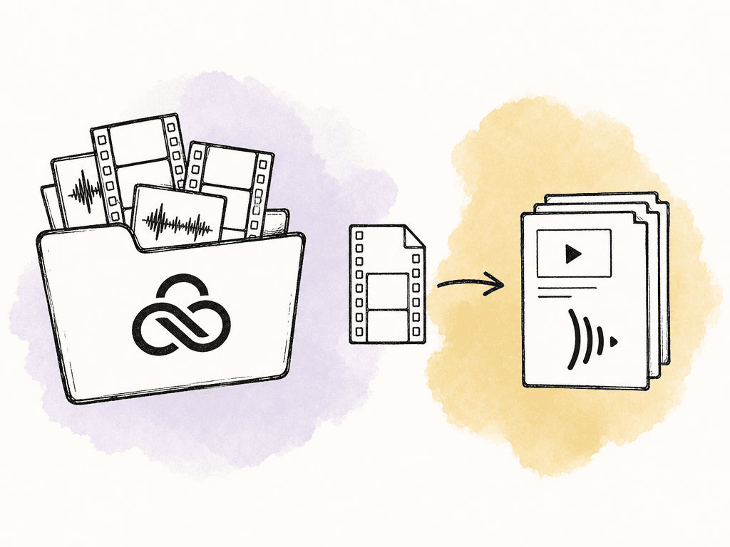 Original media remains in a production library while one review export moves to a separate review stack.