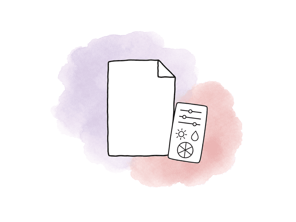 A large media file icon sits next to a smaller settings card with simple image-control symbols, showing the sidecar as a companion decode file.