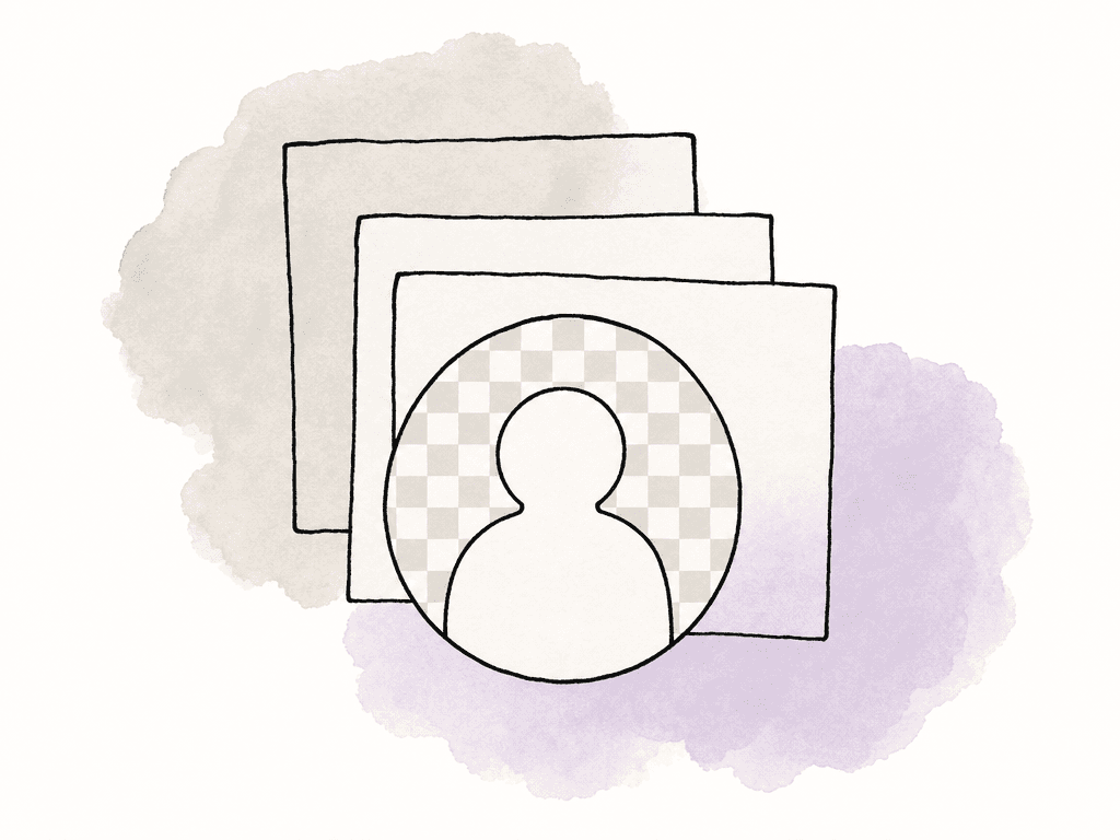 Overlapping color plates and a clean-edged foreground shape suggest 4:4:4 compositing work.