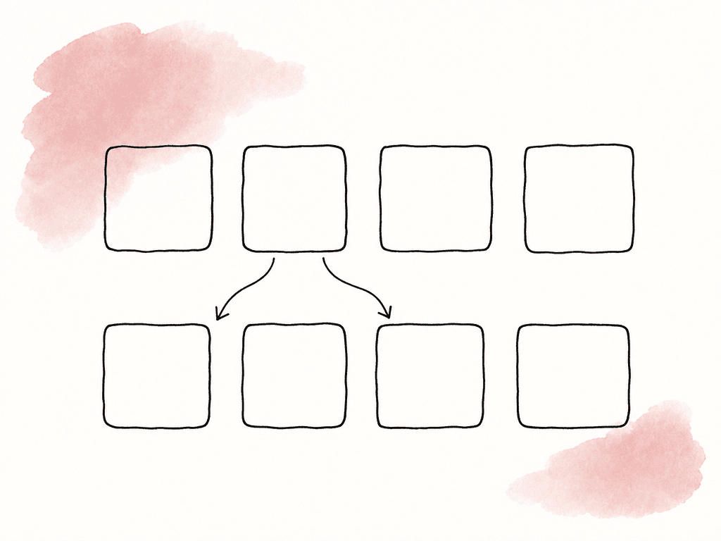 Two rows of frame boxes are connected by arrows, showing some source frames repeated and one skipped when mapped to a timeline.