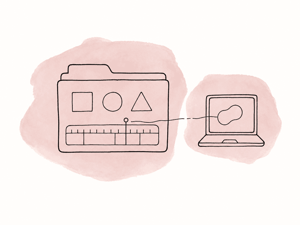 An editing timeline links to an asset left on a separate laptop.