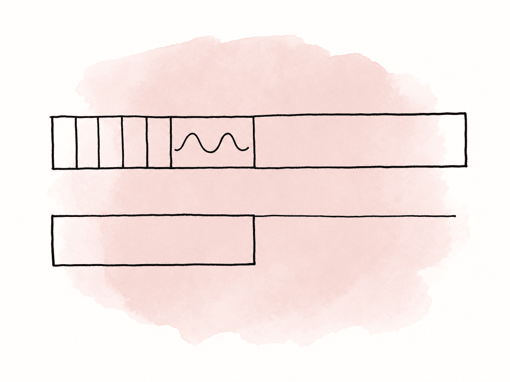 Two simple delivery timelines compare a leader with color bars and tone against a clean program start.