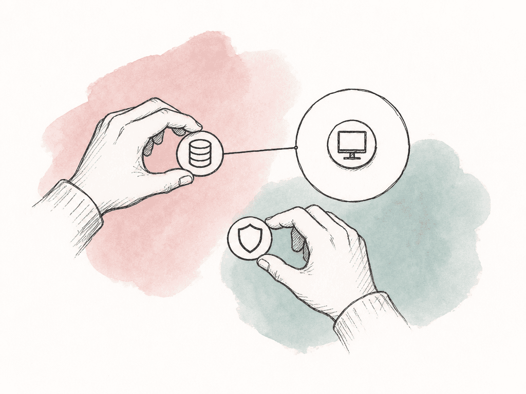 Hand-drawn tabletop exercise with hands arranging network tokens and isolating one workstation.
