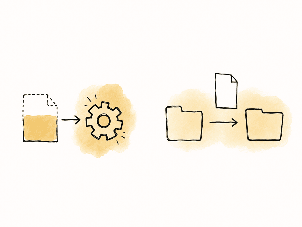 Comparison of a half-copied file causing a jammed transcode and a complete file moving cleanly into a watched folder.