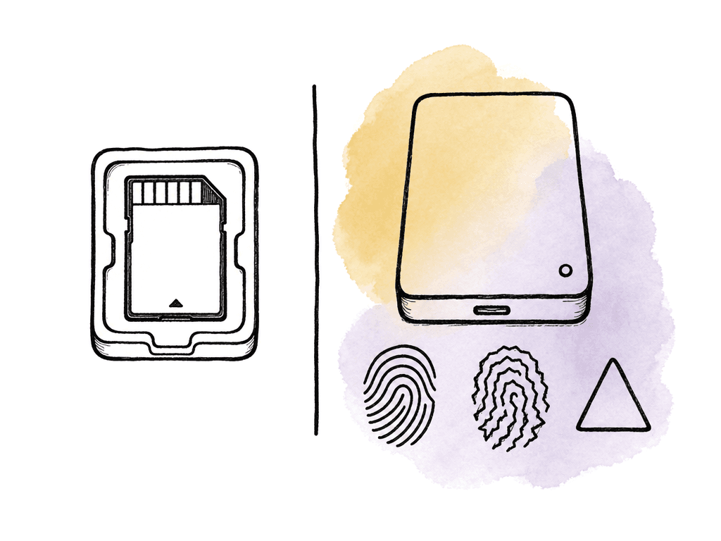 A failed destination drive is isolated while the original camera card is kept safe.