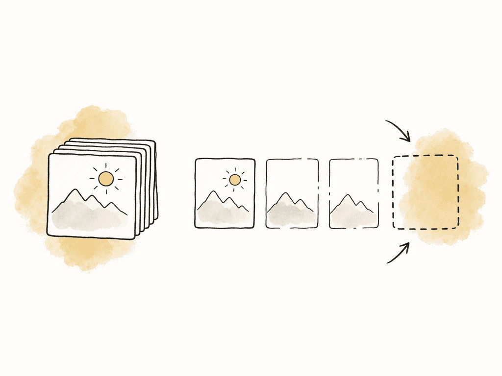 Comparison of independent video frames beside dependent long-GOP frames connected by arrows to a requested frame.