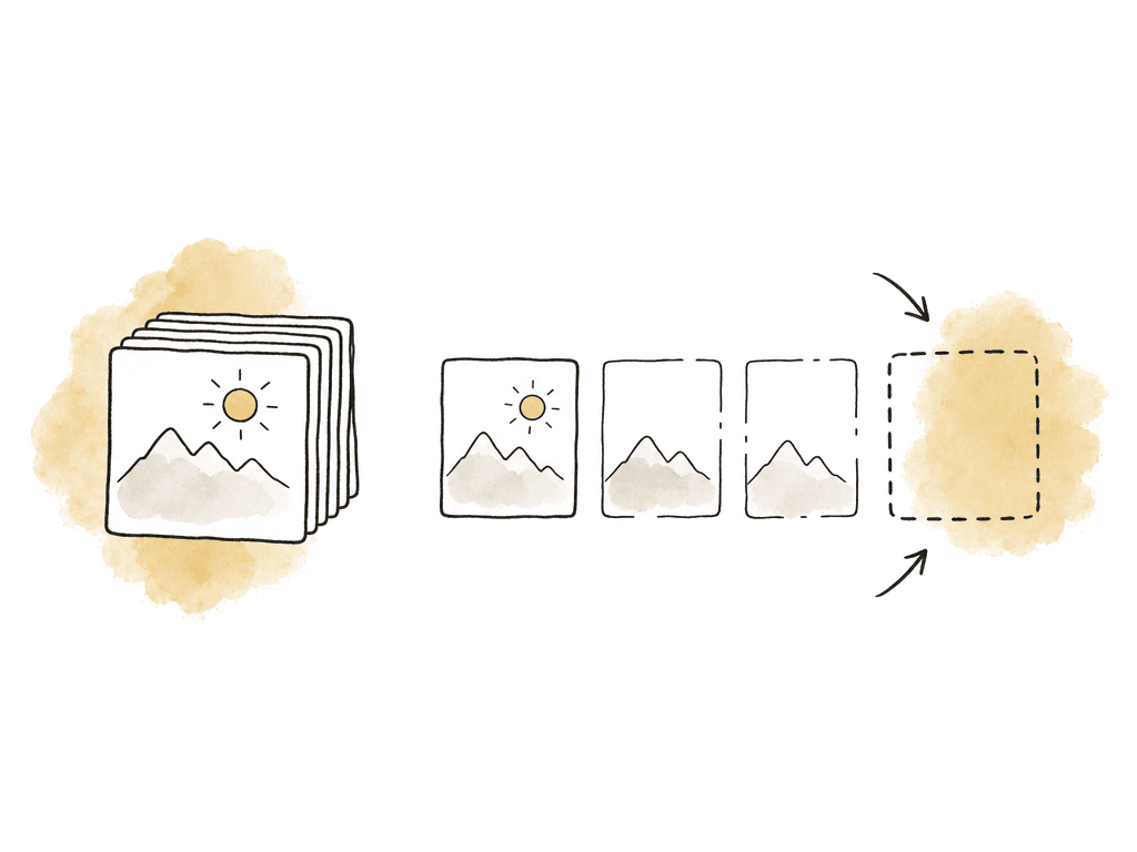 Comparison of independent video frames beside dependent long-GOP frames connected by arrows to a requested frame.